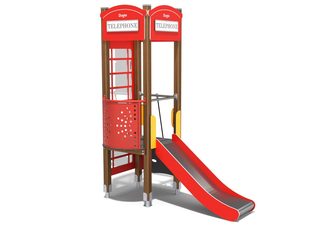 Turn cabină telefonică cu tobogan pentru teren de joacă - BGL-80-2-22XI24-1A imagine principala