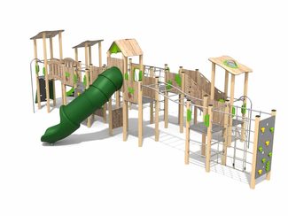 Set mare pentru loc de joacă din salcâm - BGL-80-4-6V24-1A imagine principala