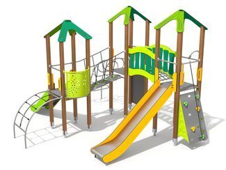 Set cu trei turnuri cu tobogan pentru loc de joacă - BGL-8021 imagine principala